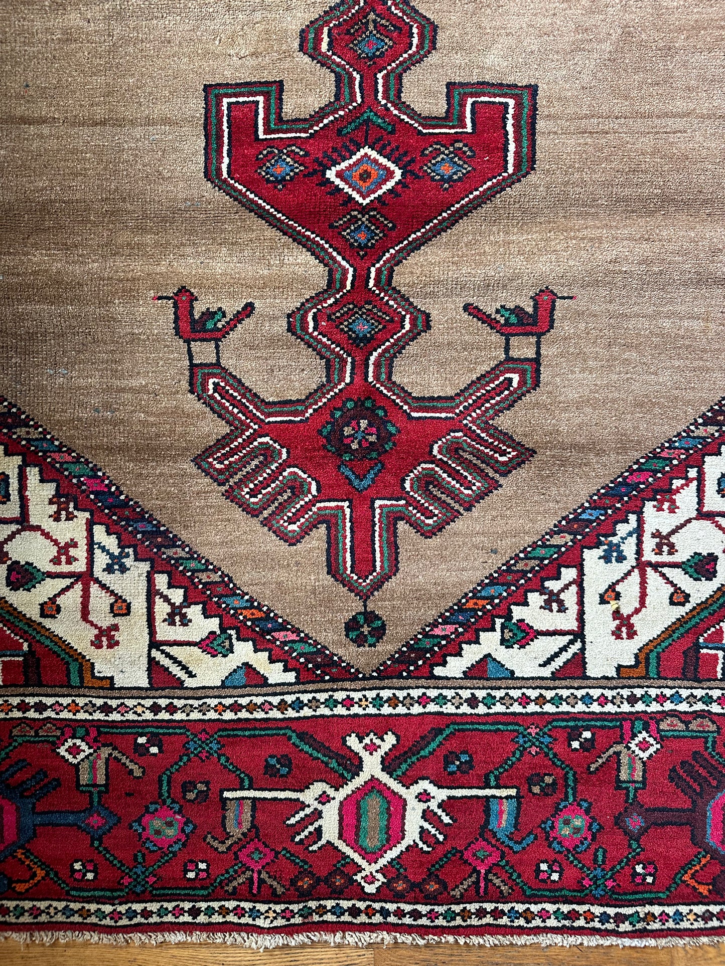 Vintage Anatolian Kurdish Runner with Caucasian Medallion Motif - 8'3" x 4'9"