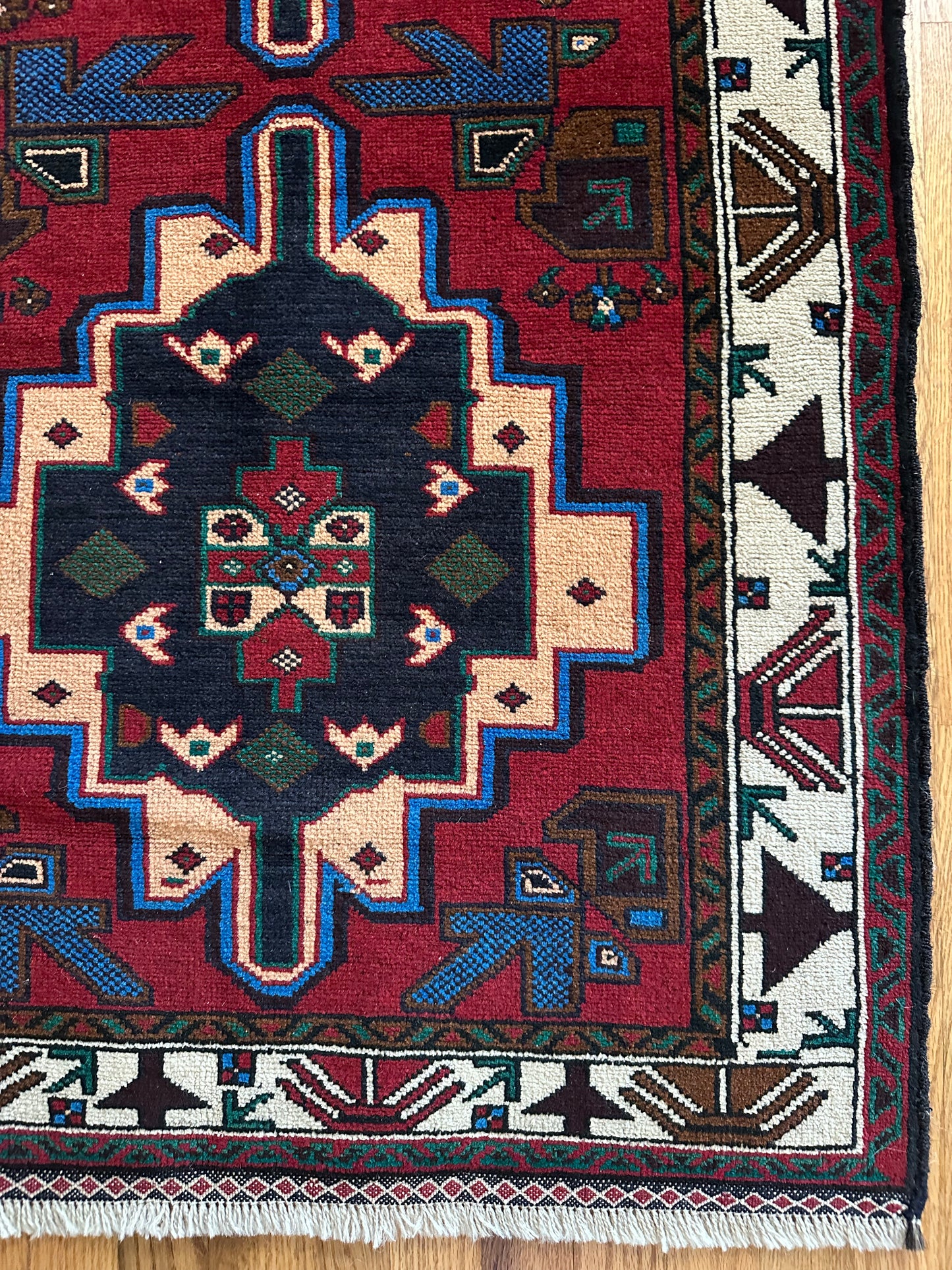 Electric Blue Medallion Rug | 2’8” x 4’6”