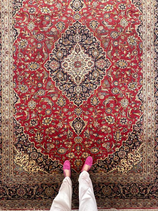 Garnet & Ink Vintage Persian Kashan | 9’8” x 13’